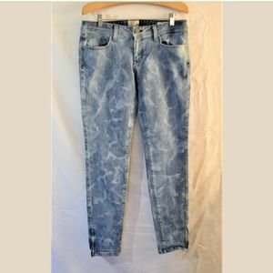 Dylan George Acid Wash Ankle Zip Skinny Jeans 29